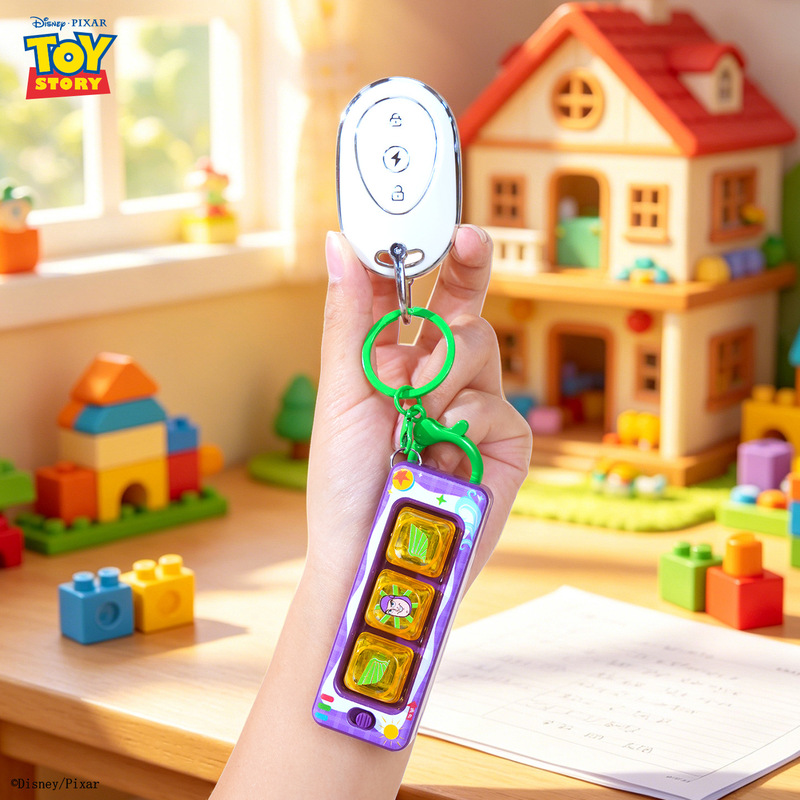Original Toy Story Series 3 Grid Button Keychain Creative Stress Relief Finger Press Toy Backpack Pendant Original Toy Story Series 3 Grid Button Keychain Creative Stress Relief Finger Press Toy Backpack Pendant