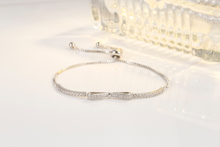 Fashion Bow Knot Copper Bracelets Plating Zircon Copper Bracelets