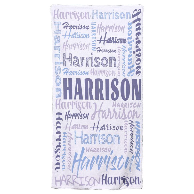 Cross-Border Beach Towel Personalized Bath Towel with Name Microfiber Sports Towel Amazon Wholesale