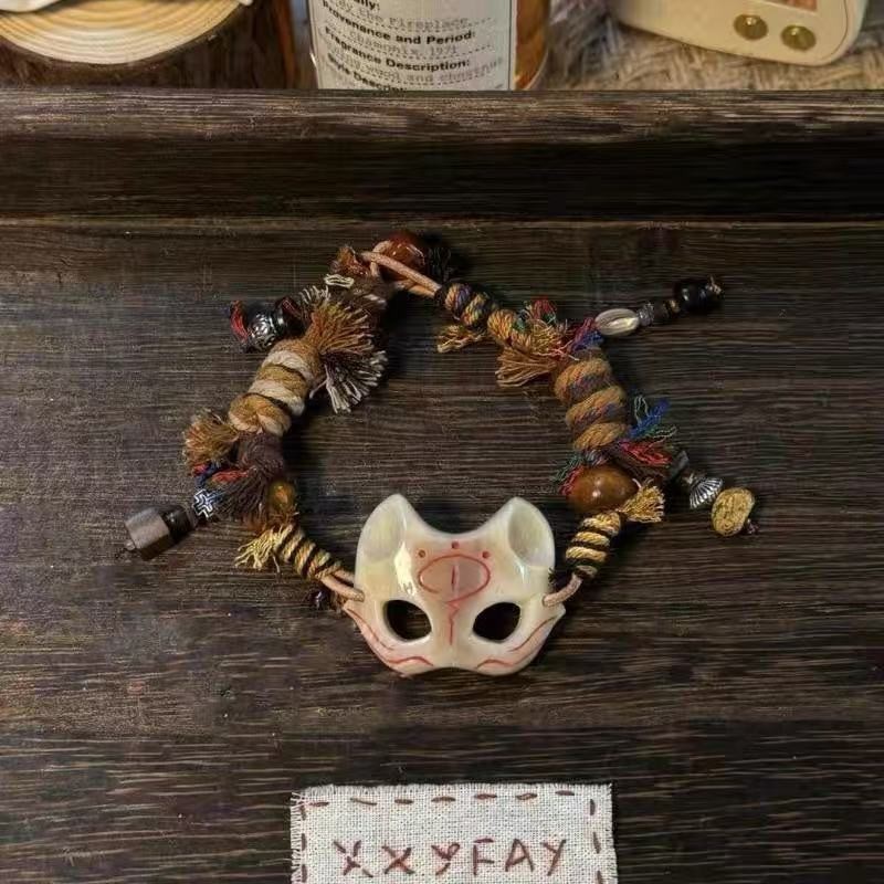 Fox Mask Beaded Rope S1056