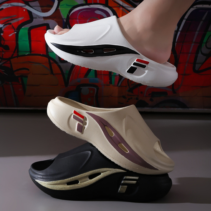 Thick-Soled Slippers for Men, New Summer Outer Wear, Sports Heightening, Poop-Feeling Soft-Soled Indoor Non-Slip Sandals for Men