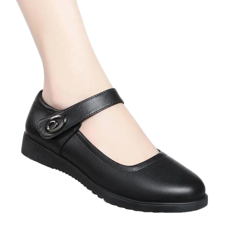 Primavera y otoño de mamá, zapatos de cuero suave, zapatos de cuero de madurez, zapatos de cuero de madurez, zapatos anti-deslizantes de madurez, zapatos de solos de madurez