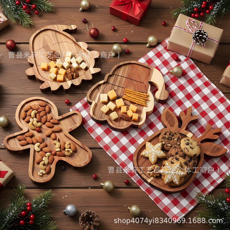 Wooden Deli Platter Board Christmas Serving Tray Party Gathering Dessert Cheese Tray Housewarming New Home Gift