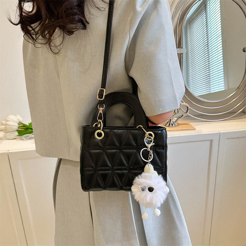 Diamond Grid Small Handbag Women's Bag  Trendy New Fashion Casual Handbag Simple Stylish Single Shoulder Crossbody Bag
