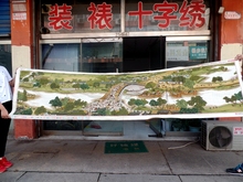 ✅清明上河图十字绣成品纯手工2米3米全景纯手工大幅客厅珍藏绣好