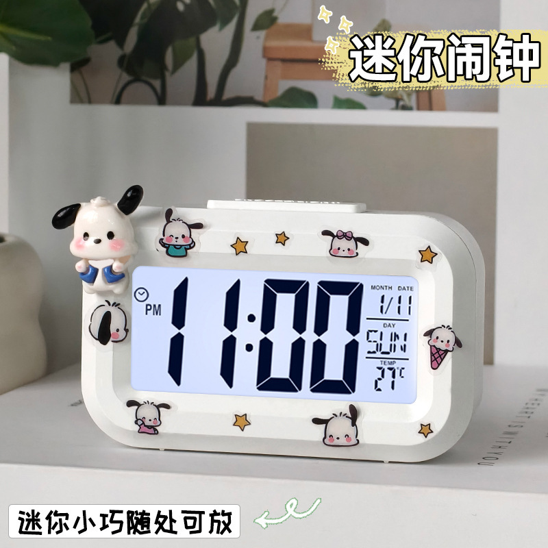 ミニ電子目覚まし時計学生学習専用カウントダウン温度表示子供女の子デスクトップ学生目覚まし時計|undefined
