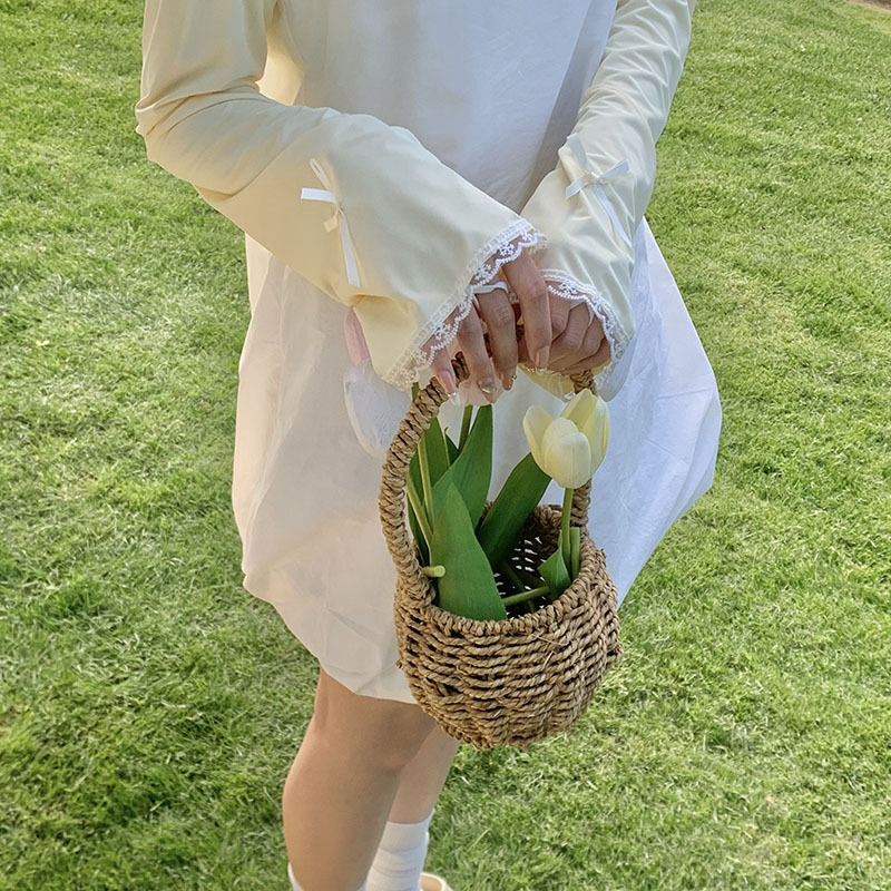 Puños de protección solar de boca grande sueltos de color sólido, encaje, puños ajustables, estilo coreano femenino, verano nuevo estilo, ciclismo, mangas de hielo