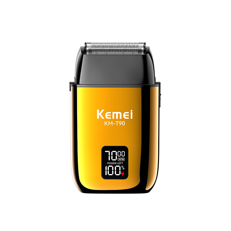 Komei afeitadora recíproca de alta potencia KM-T90 afeitadora para hombres afeitadora eléctrica digital compacta y portátil