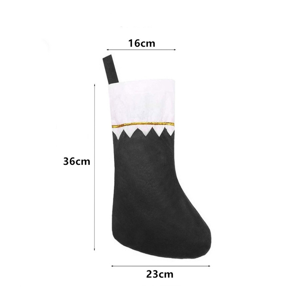 Calcetines navideños boca blanca Phnom Penh boca verde hilo dorado calcetines navideños calcetines de tablero de luz no tejido 2024 decoraciones navideñas