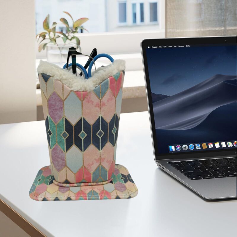 Plush lining glasses frame magnetic base glasses storage box multifunctional pen holder personalized custom makeup brush bucket