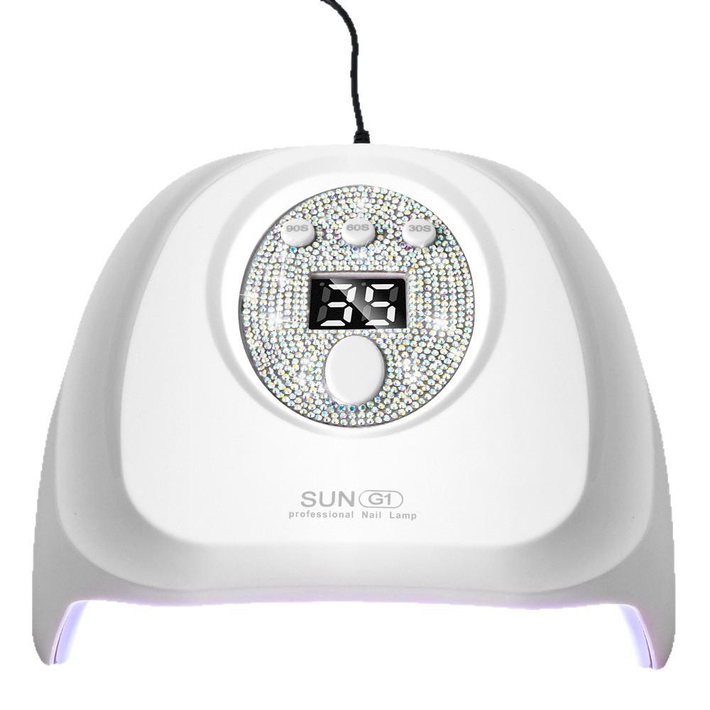 USB LED nail dryer lamp, fast-drying, rhinestone-decorated