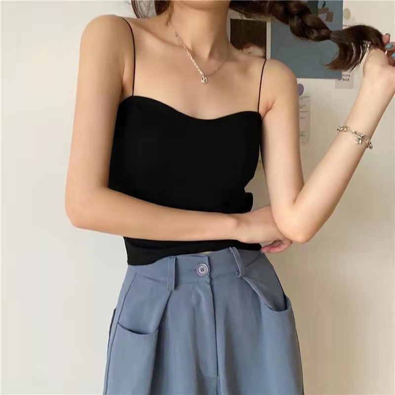 Oil Painting girl Thread pure cotton girl camisole Underwear Beautiful back Versatile sexy strapless Sternum undergarment covering the chest and abdomen vest