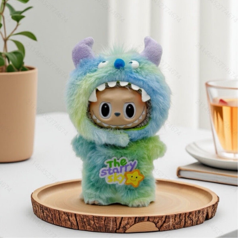 在庫あり Labubu 17cm ぬいぐるみベビー服、第一世代と第二世代のラブブペンダントビニール人形交換セット|undefined