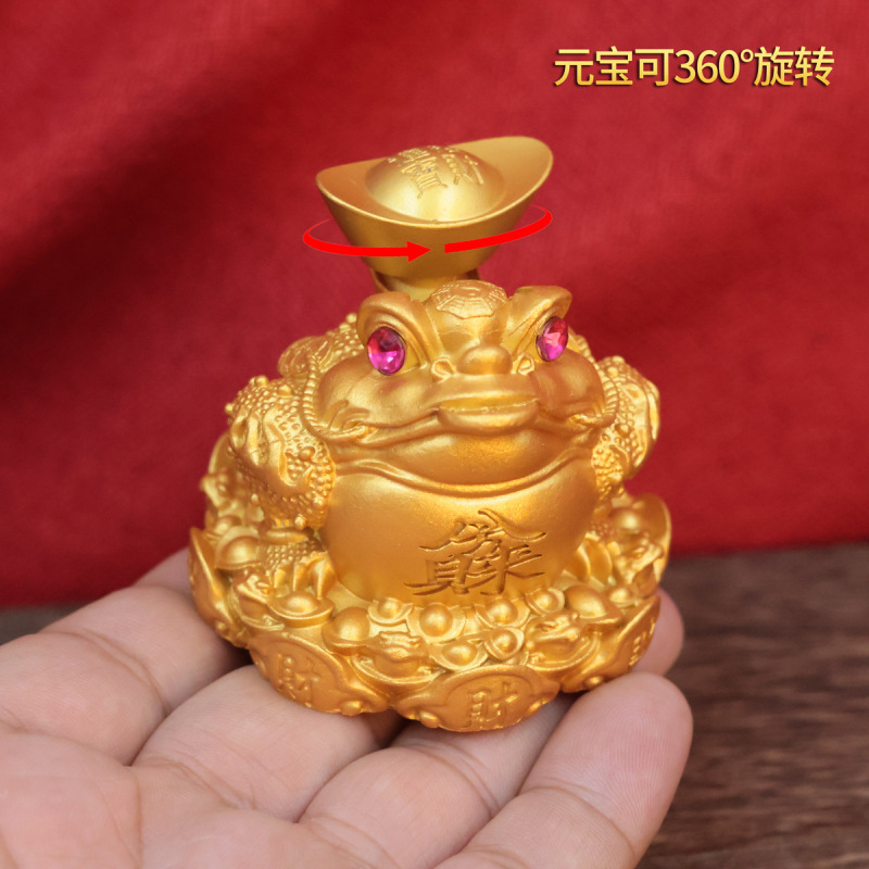 幸運の金ヒキガエルの装飾品三本足ヒキガエル家の装飾ショップ会社のオープニング新築祝いギフトメーカーのデスクトップ装飾品|undefined