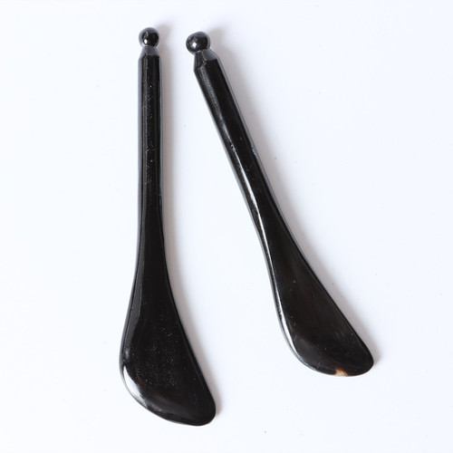 Black flower horn tendon pulling stick, facial eye massage stick, beauty acupuncture stick, acupoint pen, one piece drop shipping