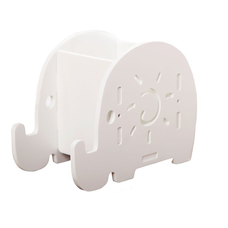 Caja de almacenamiento de lápiz multifuncional de madera de dibujos animados elefante lindo caja de almacenamiento de estilo estudiante papelería lápiz creativo