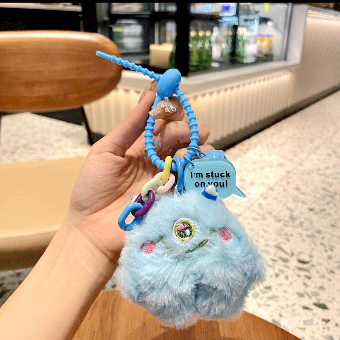 De dibujos animados de peluche colgante monstruo creativo variedad llavero exquisito bolso la muchacha pequeños adornos regalo al por mayor