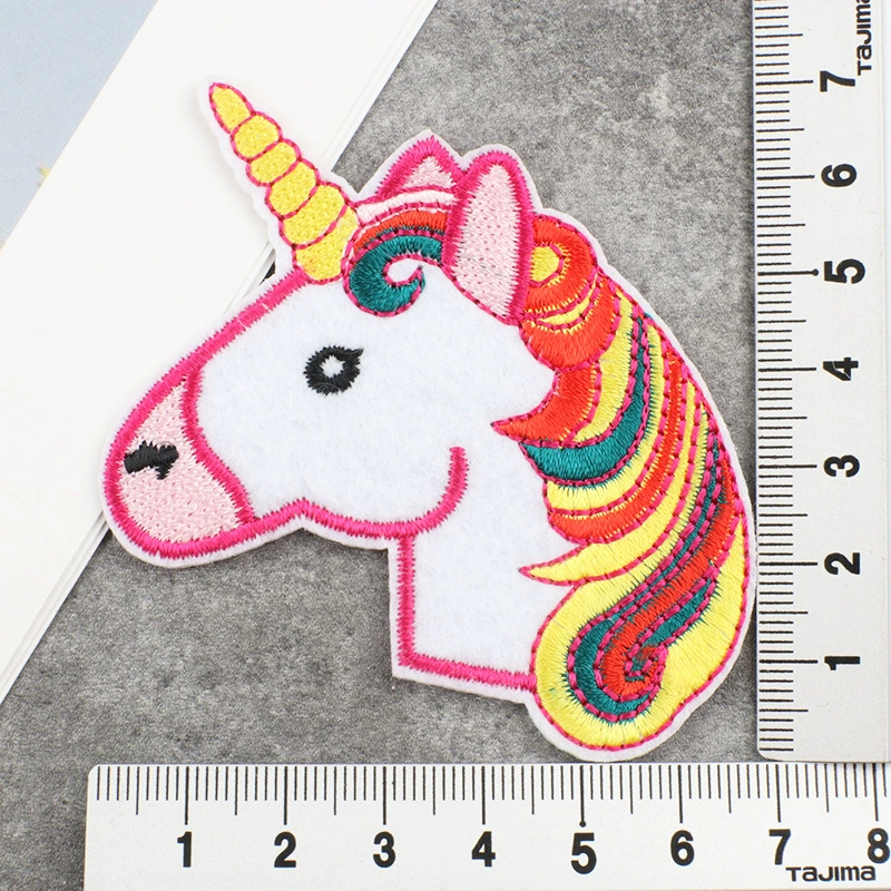 卓缤 AliExpress Hot Selling Unicorn Computer Embroidered Cartoon Sequins Unicorn Computer Embroidered Chapter Patch Sticker