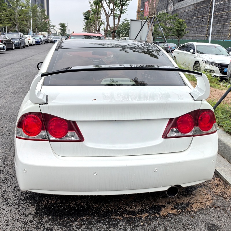 Suitable for 2006-2011 Civic Modified Rear Wing Siming Fd2 High-Top Perforated Installation Rear Wing Car Fixed Wing
