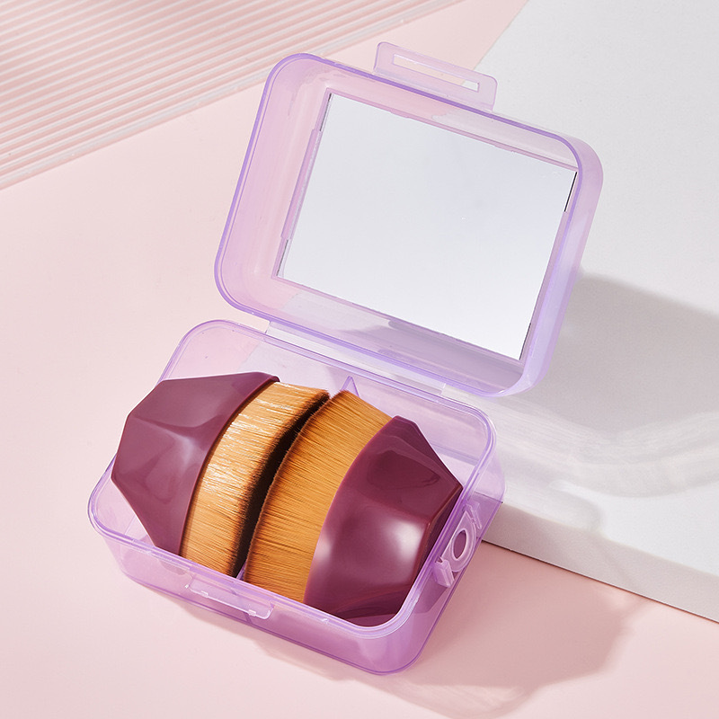 Nuevo conjunto de huevos de belleza con espejo 55 cepillo con cabeza de hongo de gota de base cepillo de huevo de belleza polvo de polvo de maquillaje