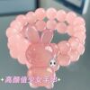 Summer girl rabbit bracelet strawberry milk used to macaron color oil painting wind to give girlfriends alasia bracelet