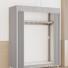 布衣柜加厚全钢架加粗衣柜家用卧室新款组合儿童简易衣柜出租房用