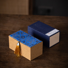 创意礼盒茶宠摆件收纳盒高档包装空盒创意中式亚麻布礼品盒单盒子