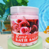 Exfoliating bath salt contains rose, salt scrub, massager, 350g