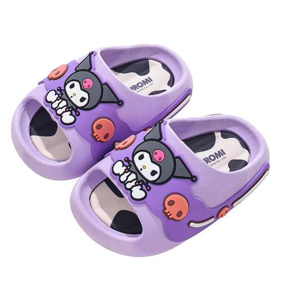 Genuine Sanrio Summer Children's Sandals and Slippers for Boys and Girls Non-Slip Soft Bottom Kulomi Bathroom Bath Children's Sandals