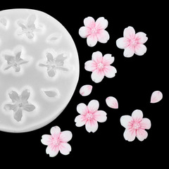 Sakura Petal Water Droplet Flower Shaped Cake Mold DIY Fondant Baking Decor Tool Chocolate Silicone Mold