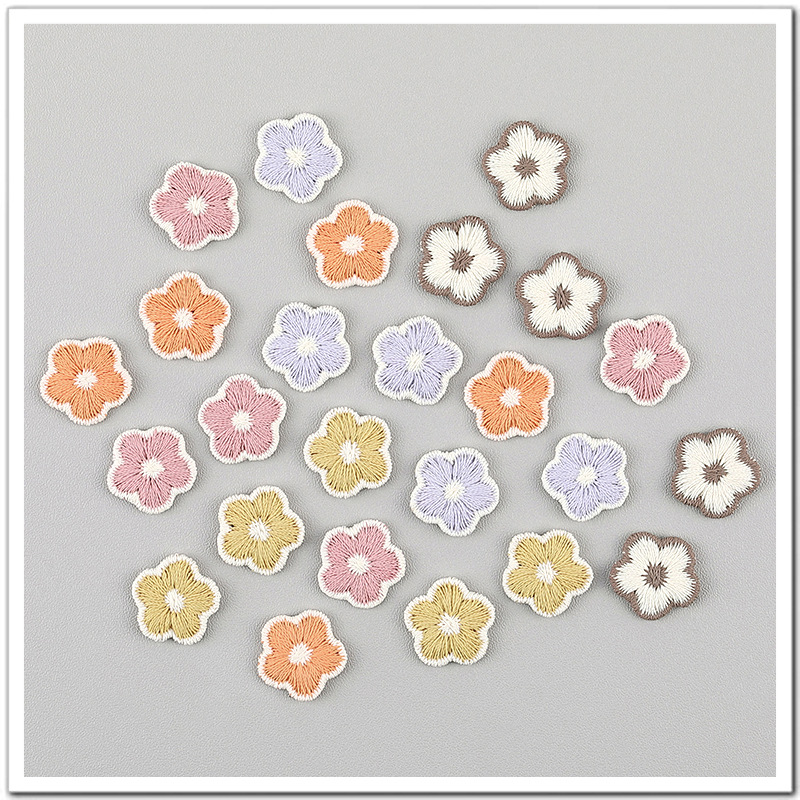 哑光刺绣太阳花朵布贴花仔发饰材料围巾裤子拖鞋帽袜子服装辅料