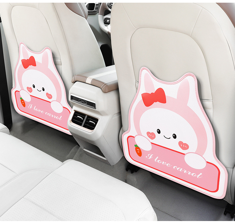 Car seat back anti-kick pad children's anti-wear car supplies universal rear cartoon car seat anti-dirty protective pad