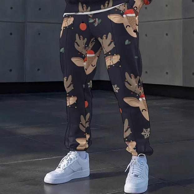 Europe and the United States independent station autumn and winter cross-border Christmas series leisure sports out of men's trousers pants pod customization Europe and the United States independent station autumn and winter cross-border Christmas series leisure sports out of men's trousers pants pod customization