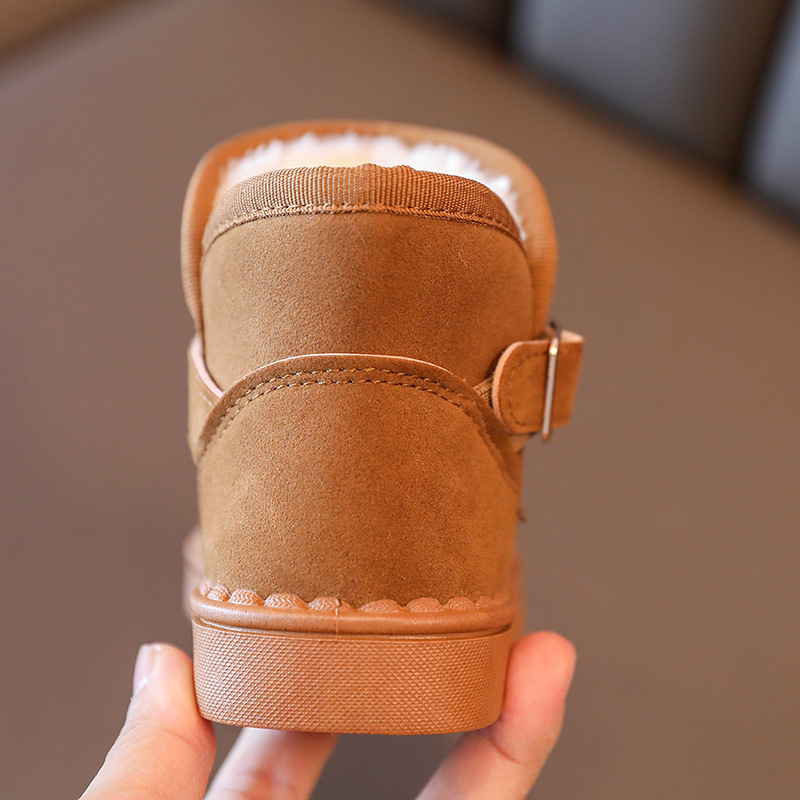 2023 inverno nuove scarpe per bambini scarpe di cotone per bambini stivali da neve per bambini ispessiti peluche stivali di cotone caldi e antiscivolo_voghion.com