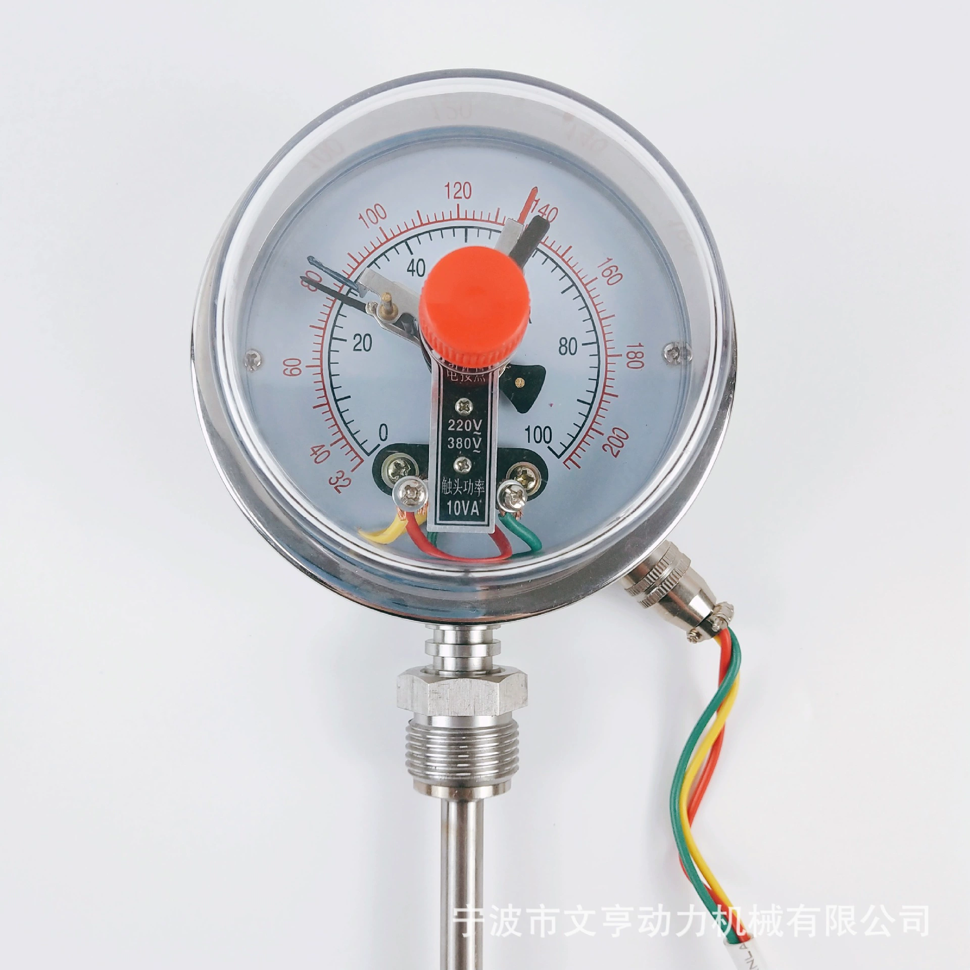 YN100 Радиальный электрический контакт Сейсмический и ударопрочный измеритель давления Термометр 1,6 класса Wen Heng Power Factory Розетка