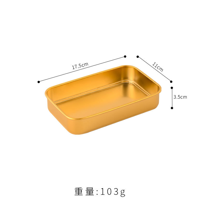 韩式不锈钢长方形备菜盘可叠放自助餐备菜盘烤肉火锅餐盘定制logo|undefined