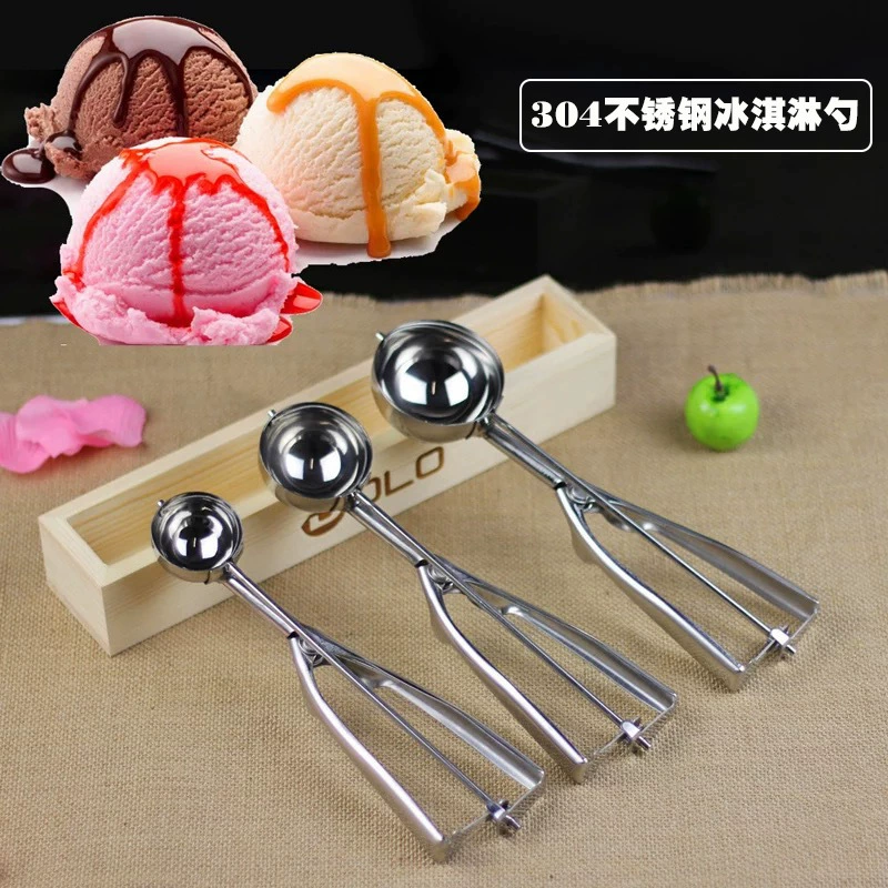 Ложка для мороженого из нержавеющей стали 304, 4/5/6 см, форма для шариков мороженого, Китай