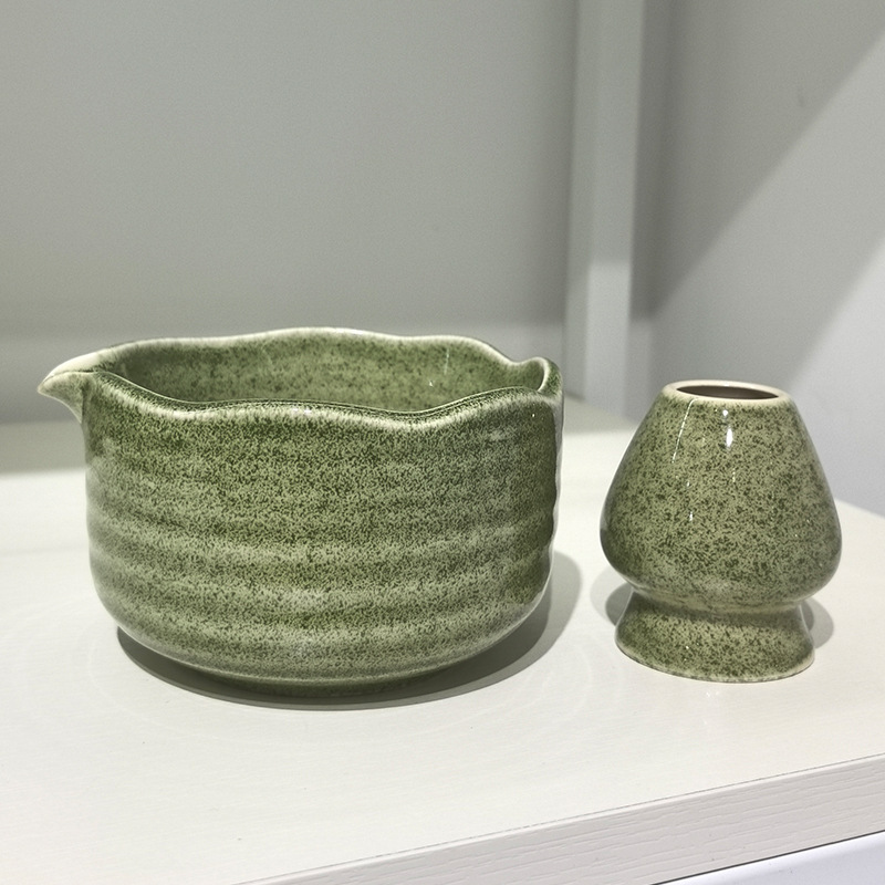 口付き抹茶ボウル、陶器製日本抹茶ボウル、抹茶ツール、茶筅、宋代茶セット、大腹ボウル|undefined