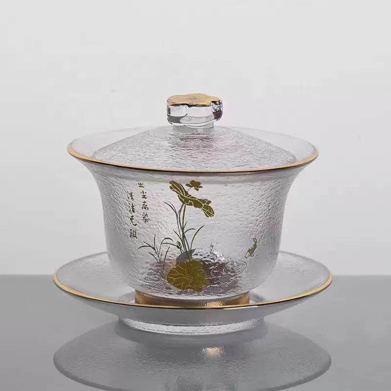 Japanese with a forged pattern glass set, tea cup