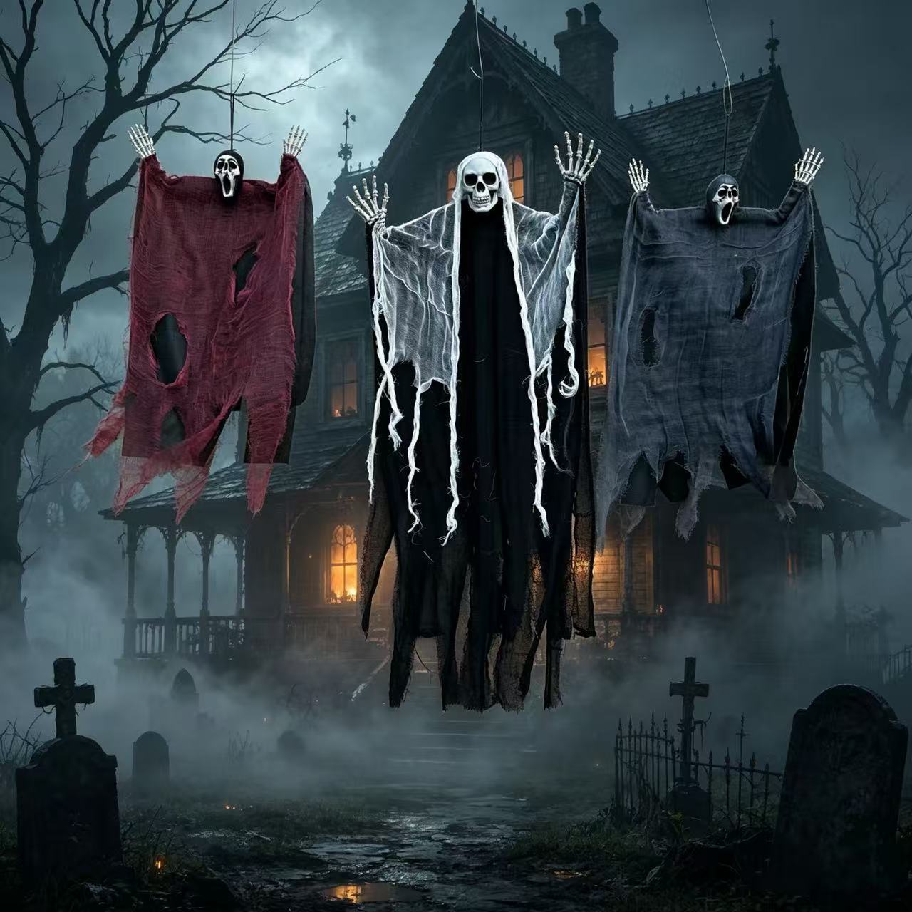Halloween calaveras horrores fantasmas horrores