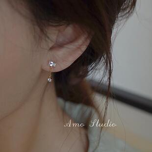 AMO Firefly Earrings Women's Silver High-end Light Luxury Elegant Niche Design 2021 New Fashionable Summer Style