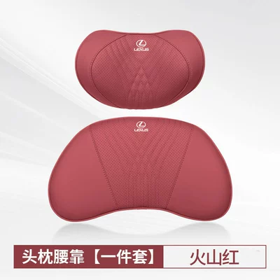 Neck Pillow Es300H/Rx/Nx/Ux/Ls/Lx Car — Headrest - volcano-red-headrest-and-waistrest-set-lexus
