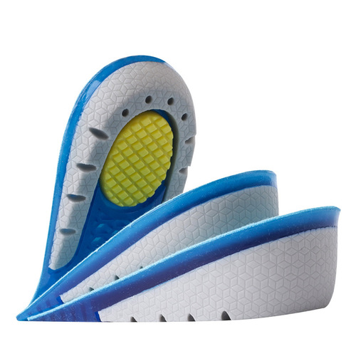 TPE raised half-pad men's and women's soft and comfortable sports invisible honeycomb elastic non-tiring in-foot increased insoles