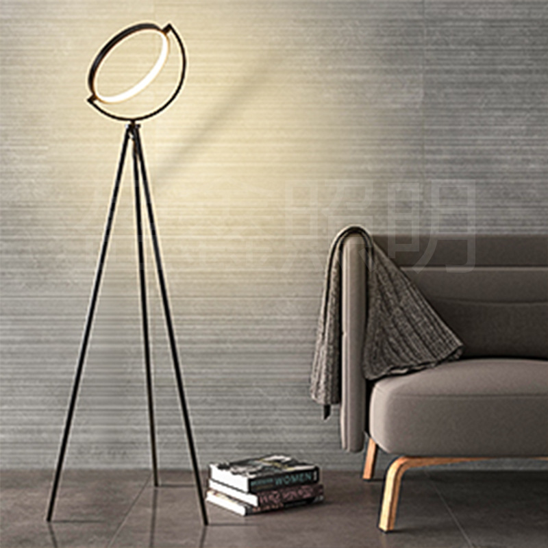 Nordic Minimalist Cross-border Atmosphere Floor Lamp Living Room Hotel Modern Vertical Background Wall LED Floor Lamp