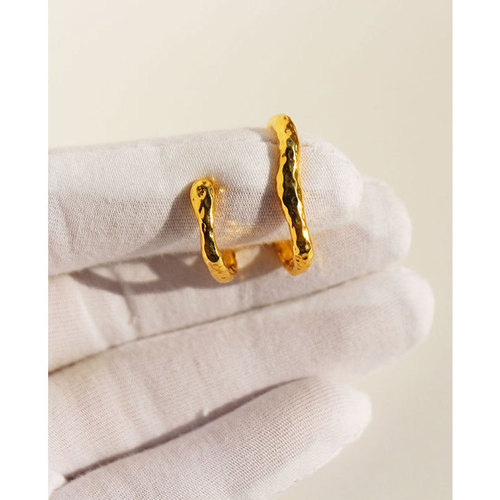 European and American niche personalized ear cuff single earring design irregular lines no pierced earrings wholesale 535