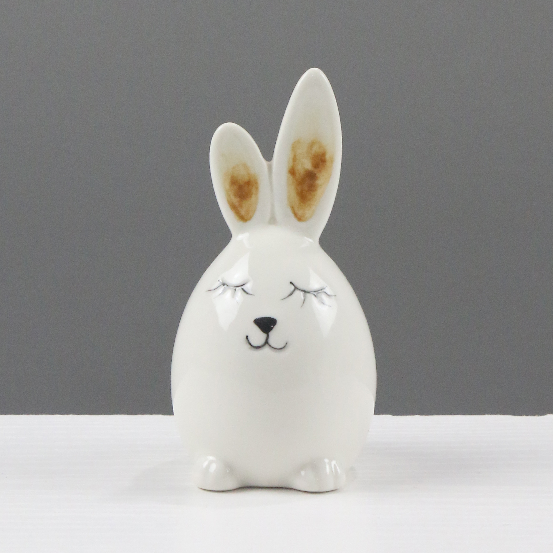 Personalidad nórdica de cerámica pintada en oro ligera de lujo conejo adornamiento creativo para el hogar joyería de la sala de estar regalos de Pascua