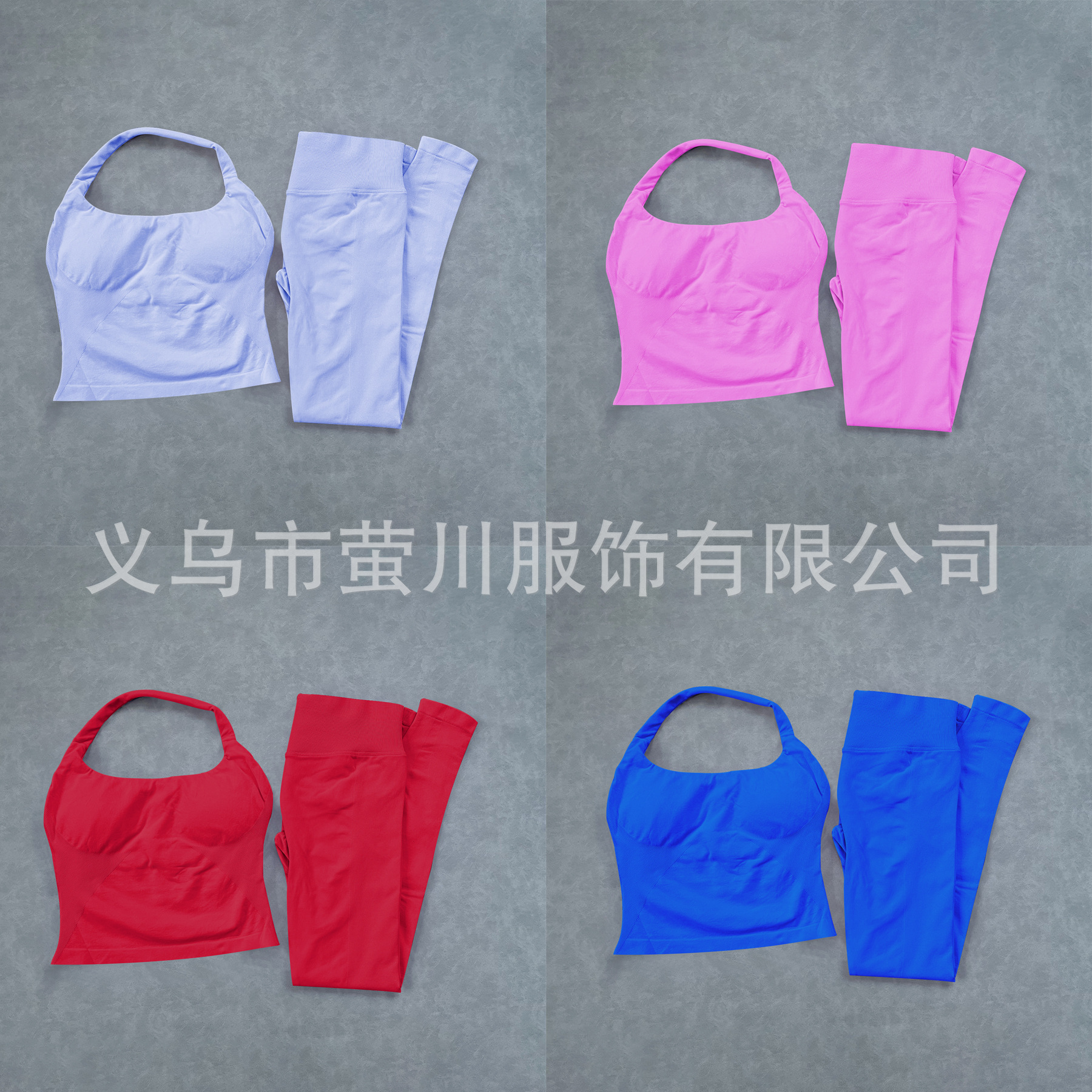 Dfyne Seamless Square Neck Sports Yoga Vest Set High Waist Trousers Bra Fitness Sportswear Fitness Set