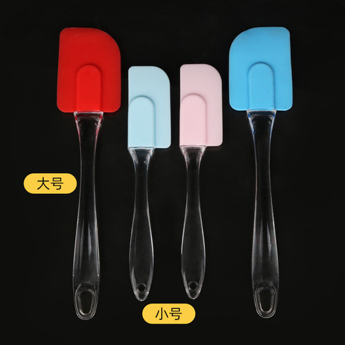 Factory direct sales small transparent handle silicone brush silicone brush barbecue brush baking cream brush butter brush