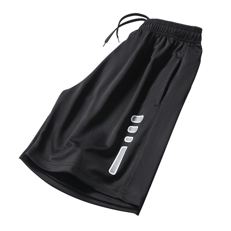 Pantalones cortos deportivos para hombres corriendo verano hielo seda delgada Baloncesto de secado rápido entrenamiento físico suelto pantalones cortos casuales aire acondicionado