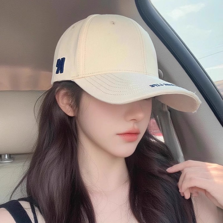 棒球帽女显脸小鸭舌帽男潮ins美式复古帽子加大加深硬顶宽帽檐|undefined